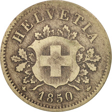 Coin, Switzerland, 10 Rappen, 1850, Strasbourg, VF(20-25), Billon, KM:6