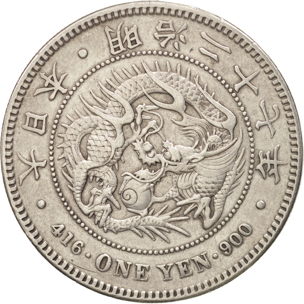 Japan, Mutsuhito, Yen, 1894, EF(40-45), Silver, KM:A25.3