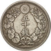 Japon, Mutsuhito, 50 Sen, 1911, TTB, Argent, KM:31