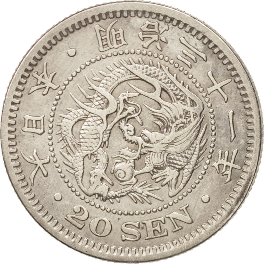 Japan, Mutsuhito, 20 Sen, 1898, SS, Silber, KM:24