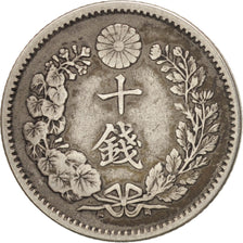 Japan, Mutsuhito, 10 Sen, 1888, SS, Silber, KM:23