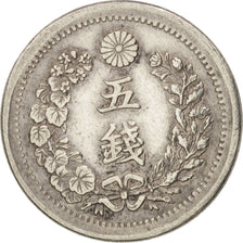 Monnaie, Japon, Mutsuhito, 5 Sen, 1873, TTB+, Argent, KM:22