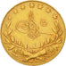 Coin, Turkey, Muhammad V, 100 Kurush, 1909, Qustantiniyah, EF(40-45), Gold