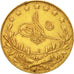 Coin, Turkey, Muhammad V, 100 Kurush, 1909, Qustantiniyah, EF(40-45), Gold