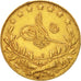 Coin, Turkey, Muhammad V, 100 Kurush, 1909, Qustantiniyah, EF(40-45), Gold