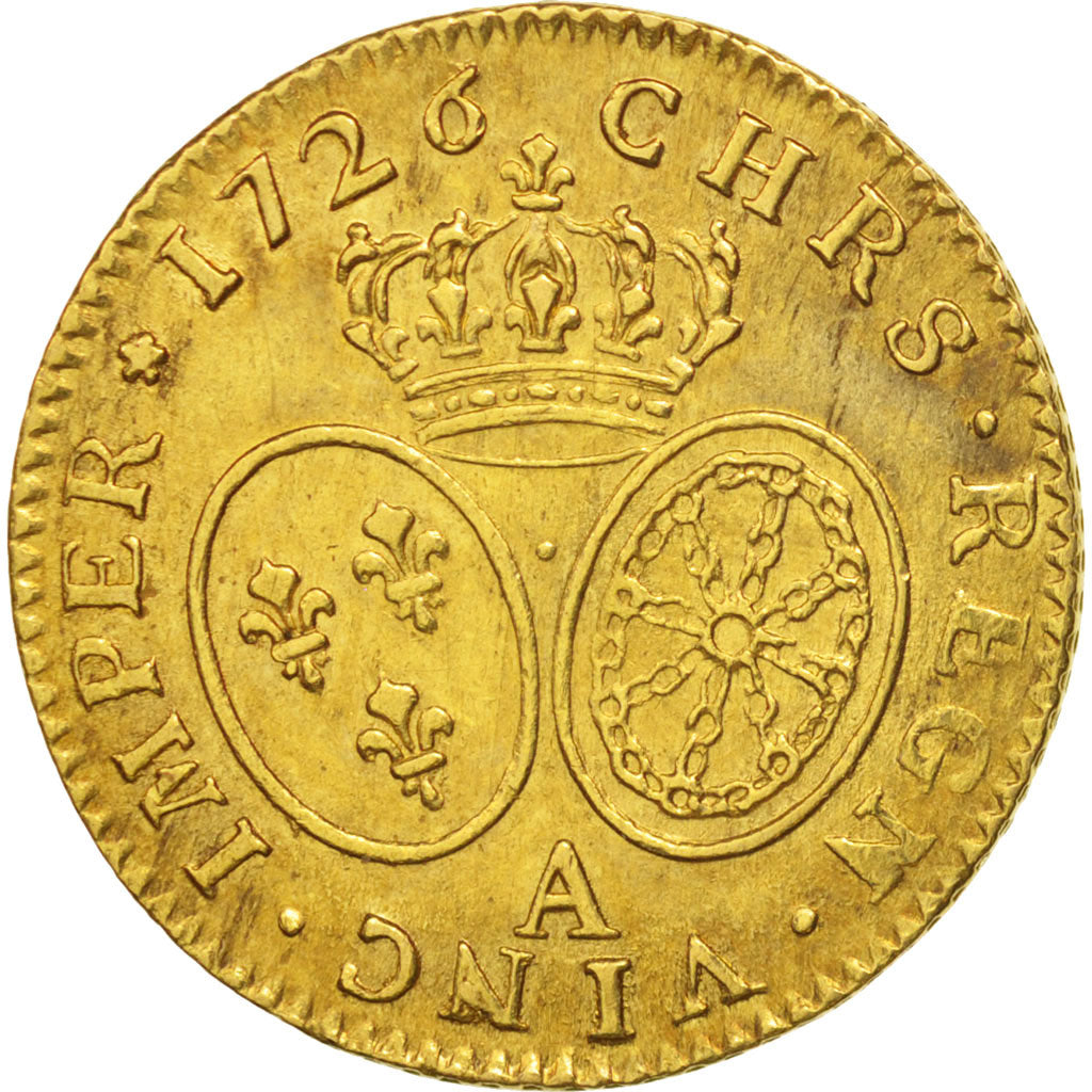 Monnaie, France, Louis XV, Louis d'or aux lunettes, Louis d'Or, 1726, Paris