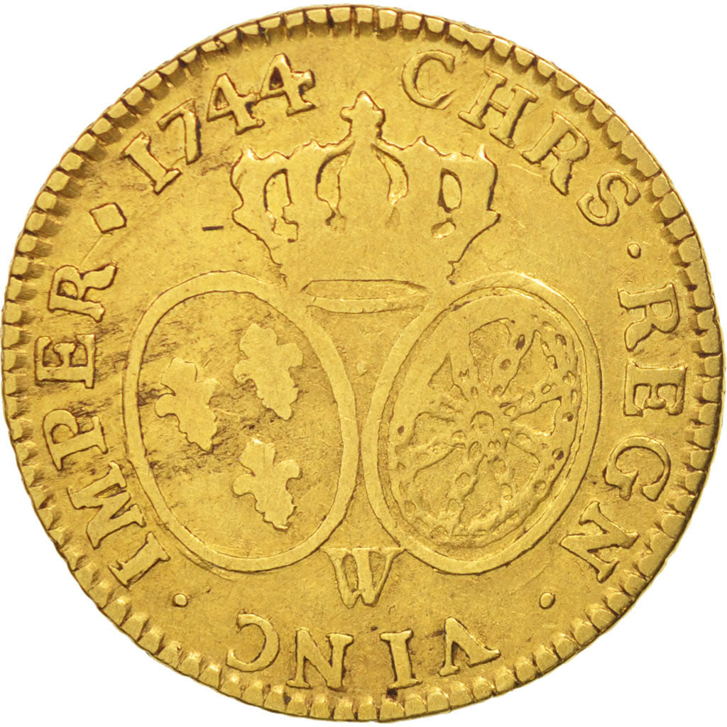 Monnaie, France, Louis XV, Louis d'or au bandeau, Louis d'Or, 1744, Lille, TB