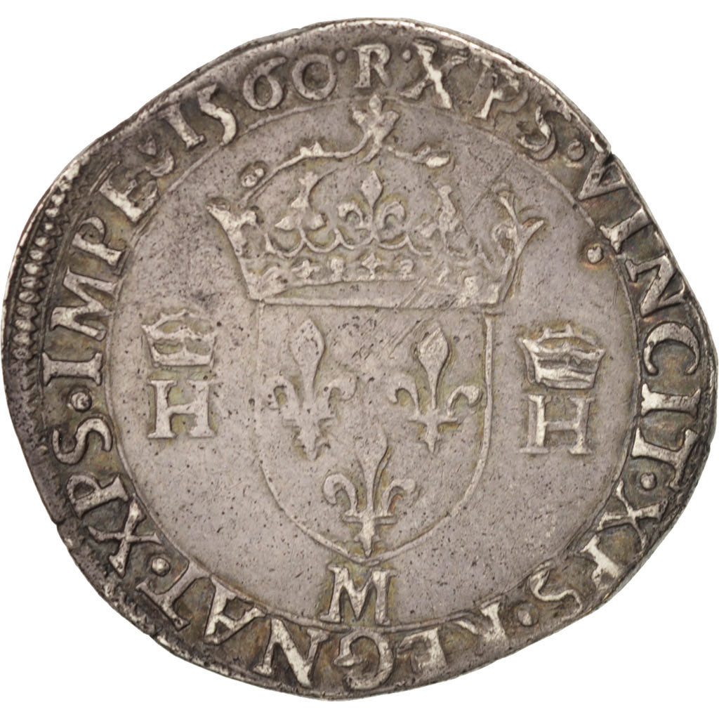 Münze, Frankreich, Teston, 1560, Toulouse, SS, Silber, Sombart:4572