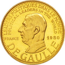 France, Medal, Charles De Gaulle, 1980, FDC, Or