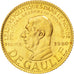 France, Medal, Charles De Gaulle, 1980, MS(65-70), Gold