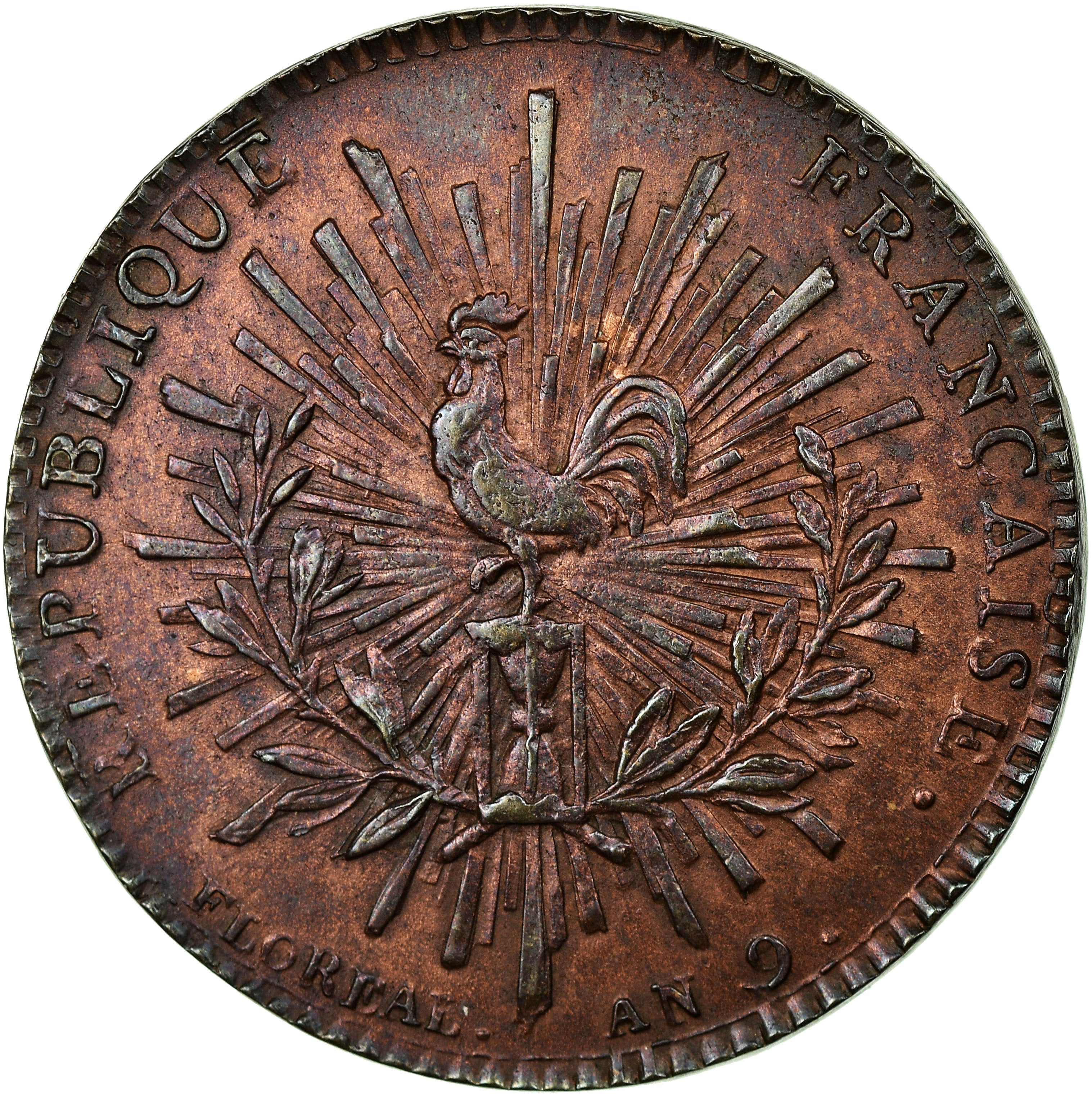 Münze, Frankreich, Paix Franco-Russe, 2 Francs, 1801, VZ, Kupfer, Mazard:589a