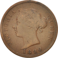 Zypern, Piastre, 1890, S, Bronze, KM:3.2