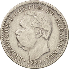 Monnaie, INDIA-PORTUGUESE, GOA, Luiz I, 1/2 Rupia, 1881, TTB, Argent, KM:311