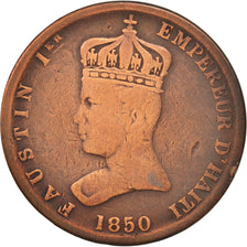 Coin, Haiti, 6-1/4 Centimes, 1850, F(12-15), Copper, KM:38