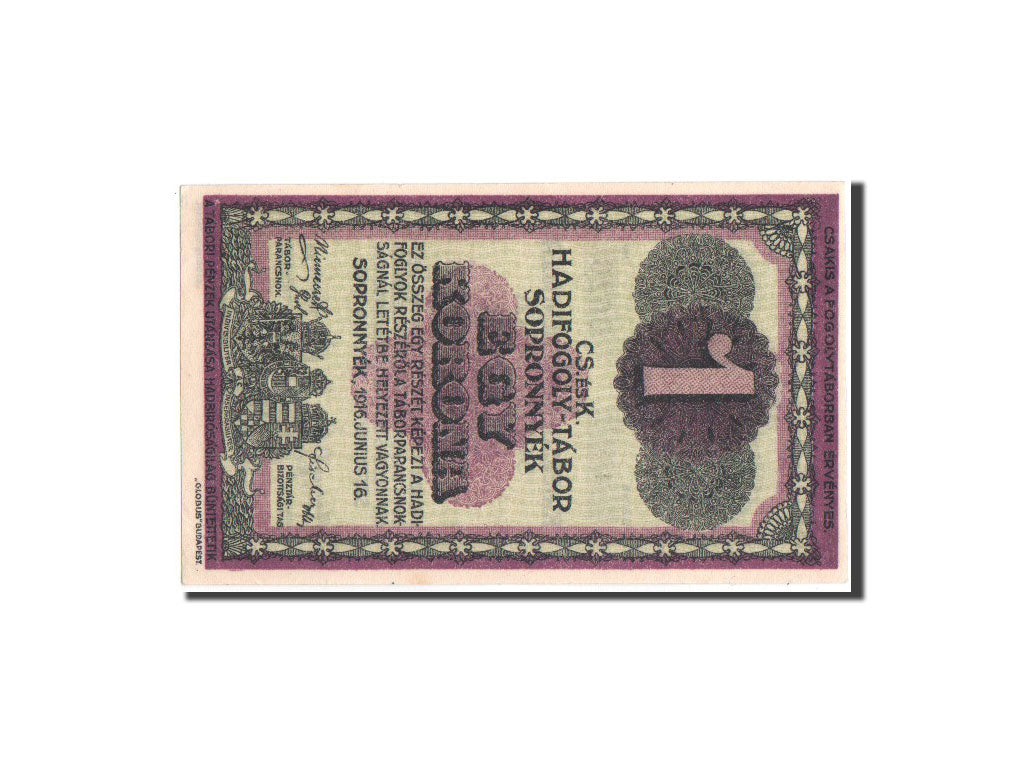 Billet, Hongrie, 1 Krone, 1916, Undated, SPL