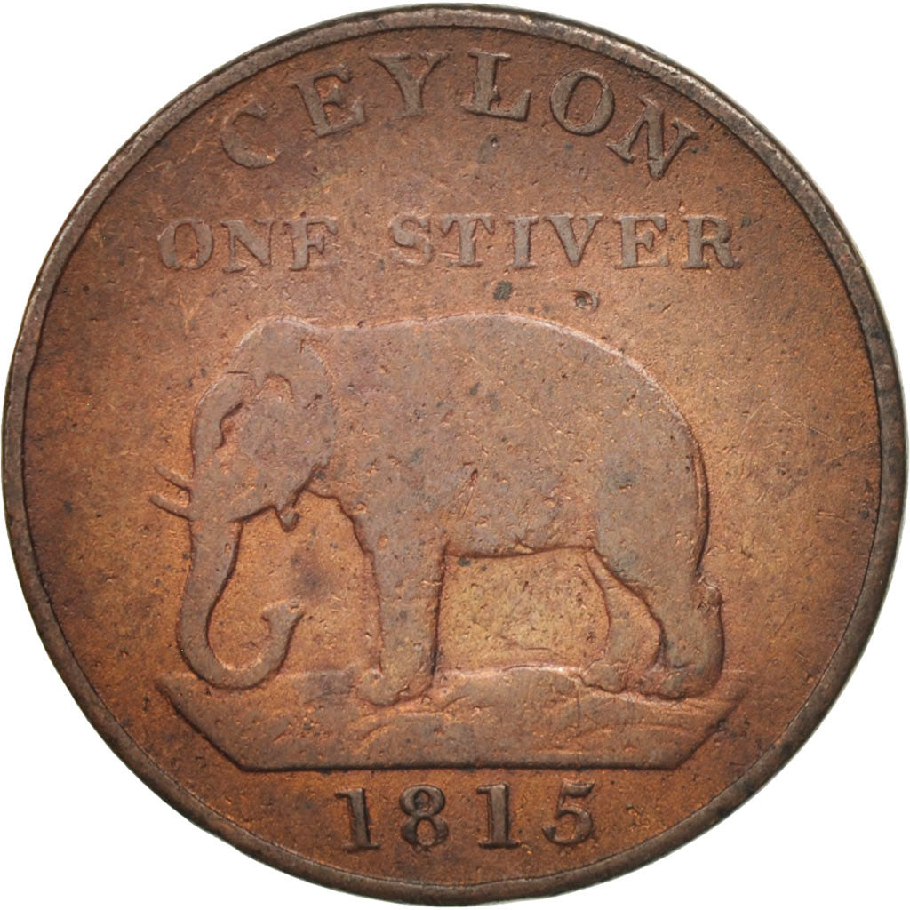 Münze, Ceylon, Stiver, 1815, S, Kupfer, KM:81