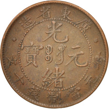 Chine, KWANGTUNG PROVINCE, Kuang-hs, Cent, 10 Cash, TTB, Cuivre, KM:193