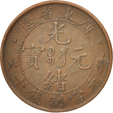 China, KWANGTUNG PROVINCE, Kuang-hs, Cent, 10 Cash, SS, Copper, KM:193