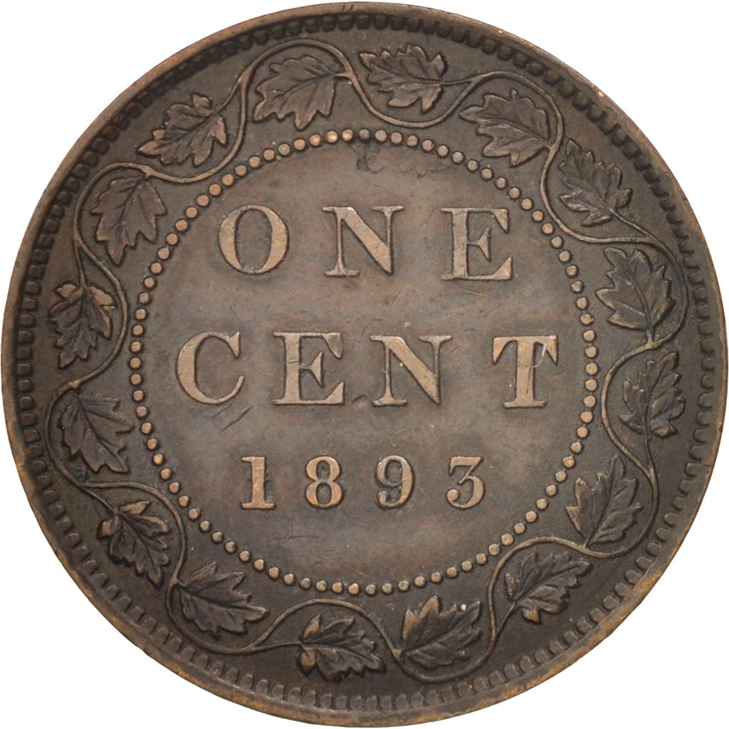 Canada, Victoria, Cent, 1893, Royal Canadian Mint, Ottawa, EF(40-45), Bronze