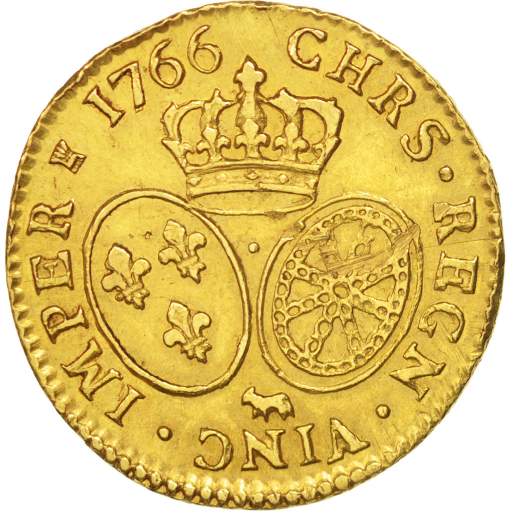 France, Louis XV, Louis d'or de Béarn au bandeau, 1766, Pau, PCGS AU55, KM:514