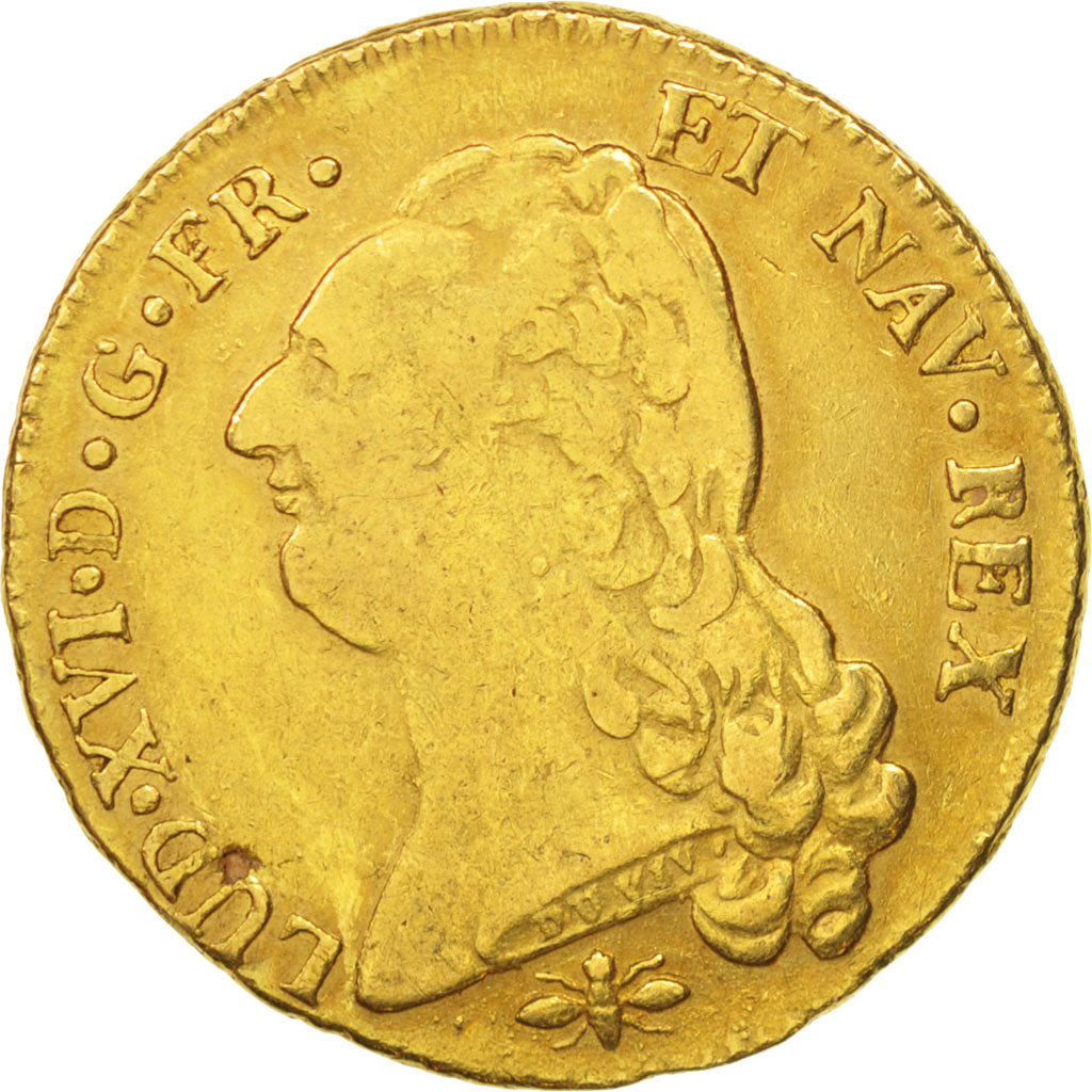 Coin, France, Louis XVI, Double louis d'or à la tête nue, 2 Louis D'or, 1786