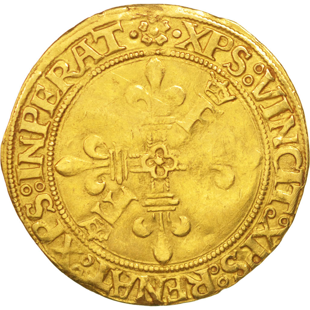 France, François Ier, Ecu d'or, Grenoble, TTB, Or, Duplessy:783
