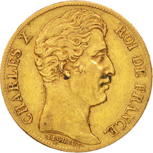 Moneta, Francia, Charles X, 20 Francs, 1830, Paris, BB, Oro, KM:726.1