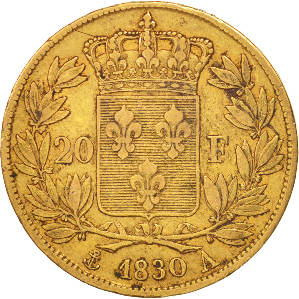 Coin, France, Charles X, 20 Francs, 1830, Paris, EF(40-45), Gold, KM:726.1