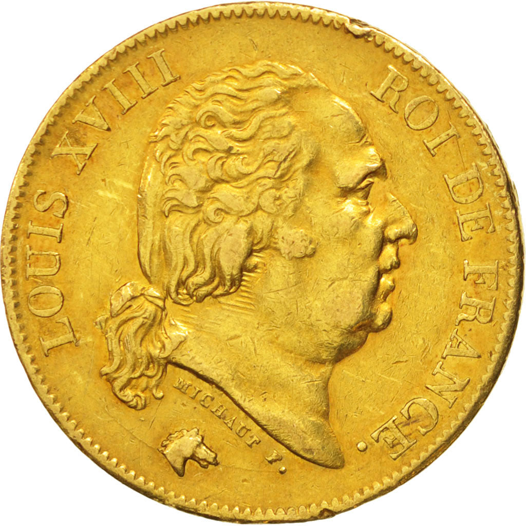Coin, France, Louis XVIII, Louis XVIII, 40 Francs, 1816, Bayonne, EF(40-45)