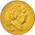 Moneda, Francia, Louis XVIII, Louis XVIII, 40 Francs, 1816, Bayonne, MBC, Oro