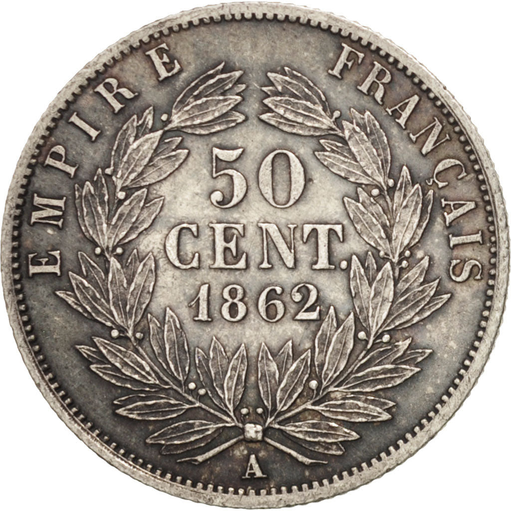 Coin, France, Napoleon III, Napoléon III, 50 Centimes, 1862, Paris, MS(60-62)