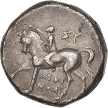 Coin, Calabria, Taranto (281-272 BC), Taras, son of Poseidon, Didrachm