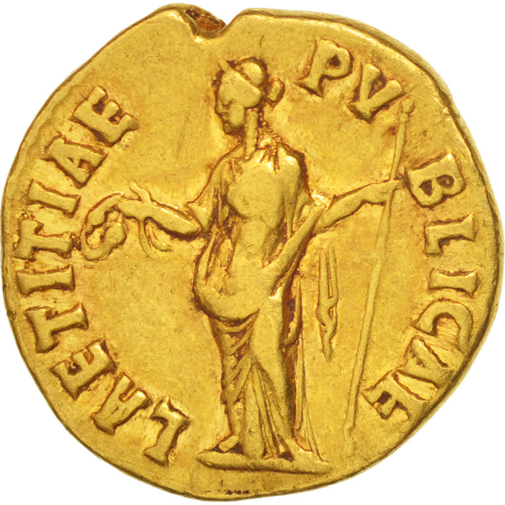 Coin, Faustina II, Aureus, 147-152, Roma, graded, NGC, VF, 5/5-4/5, Gold