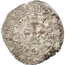 Coin, France, Charles V, Blanc with K, VF(30-35), Billon, Duplessy:363