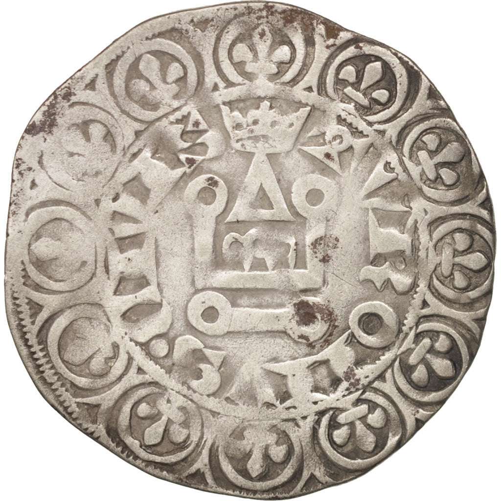 Coin, France, Philippe VI, Gros à la queue, EF(40-45), Billon, Duplessy:265