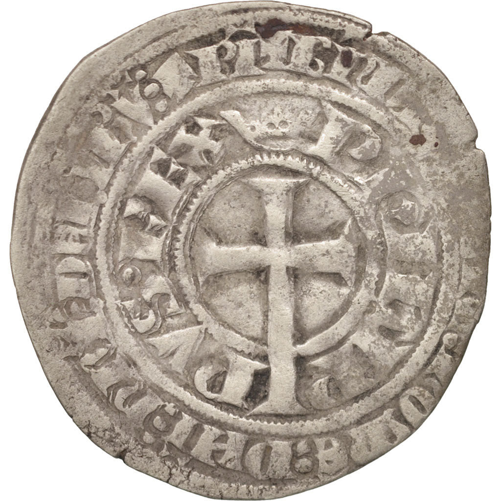 France, Philippe VI, Gros à la queue, VF(30-35), Billon, Duplessy:265