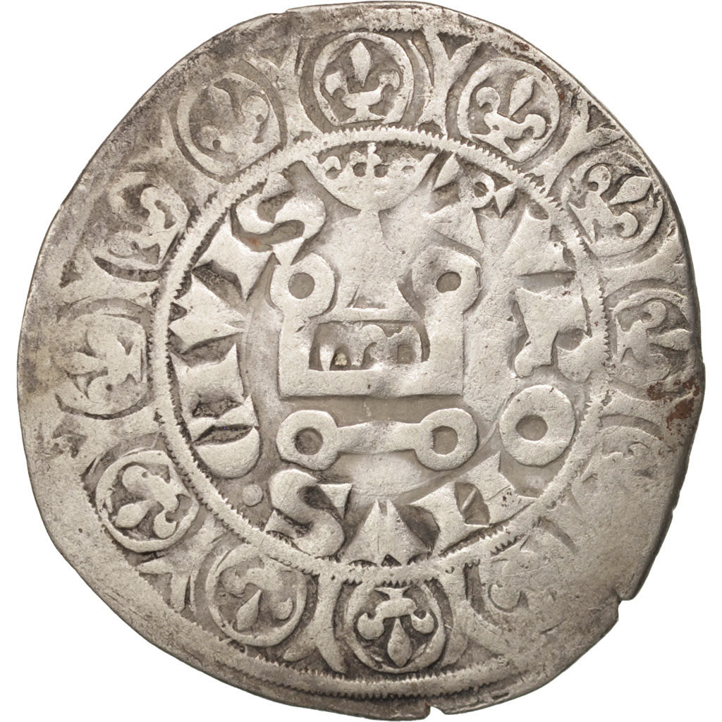 France, Philippe VI, Gros à la queue, VF(30-35), Billon, Duplessy:265
