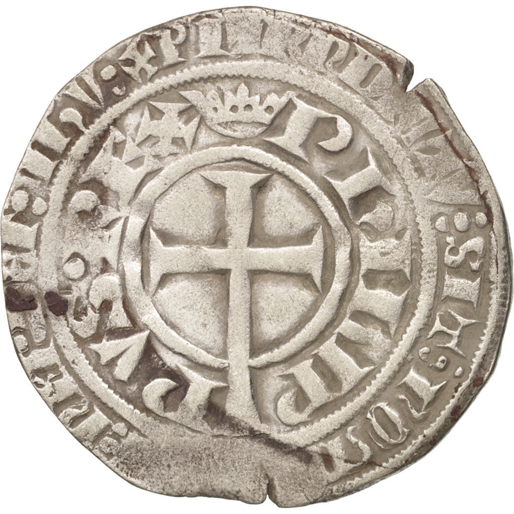 France, Philippe VI, Gros à la queue, VF(30-35), Billon, Duplessy:265