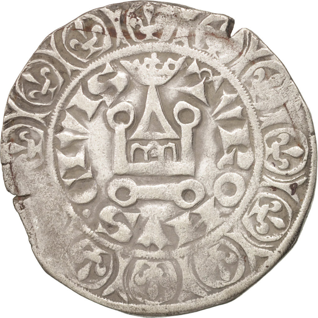 France, Philippe VI, Gros à la queue, VF(30-35), Billon, Duplessy:265