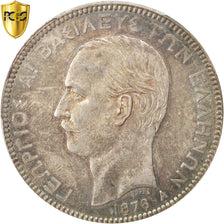 Greece, George I, 5 Drachmai, 1876, Paris, PCGS, MS63, MS(63), Silver, KM:46