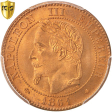 France, Napoleon III, 2 Centimes, 1861, Paris, PCGS, MS66RD