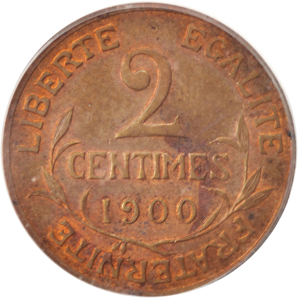France, Dupuis, 2 Centimes, 1900, Paris, PCGS, MS63RB, MS(63), Bronze, KM:841