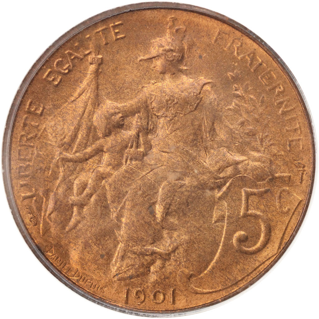 France, Dupuis, 5 Centimes, 1901, Paris, PCGS, MS65RB, MS(65-70), Bronze