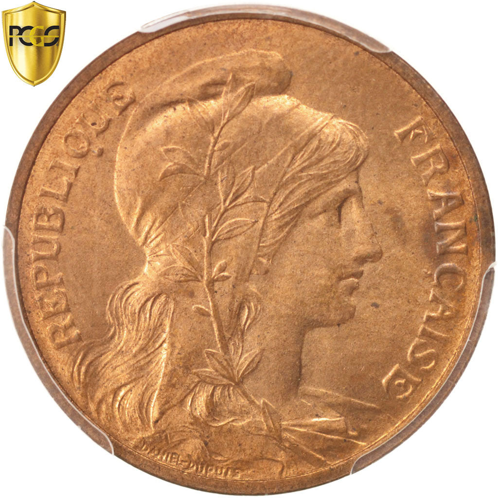 France, Dupuis, 5 Centimes, 1903, Paris, PCGS, MS64RD, MS(64), Bronze, KM:842