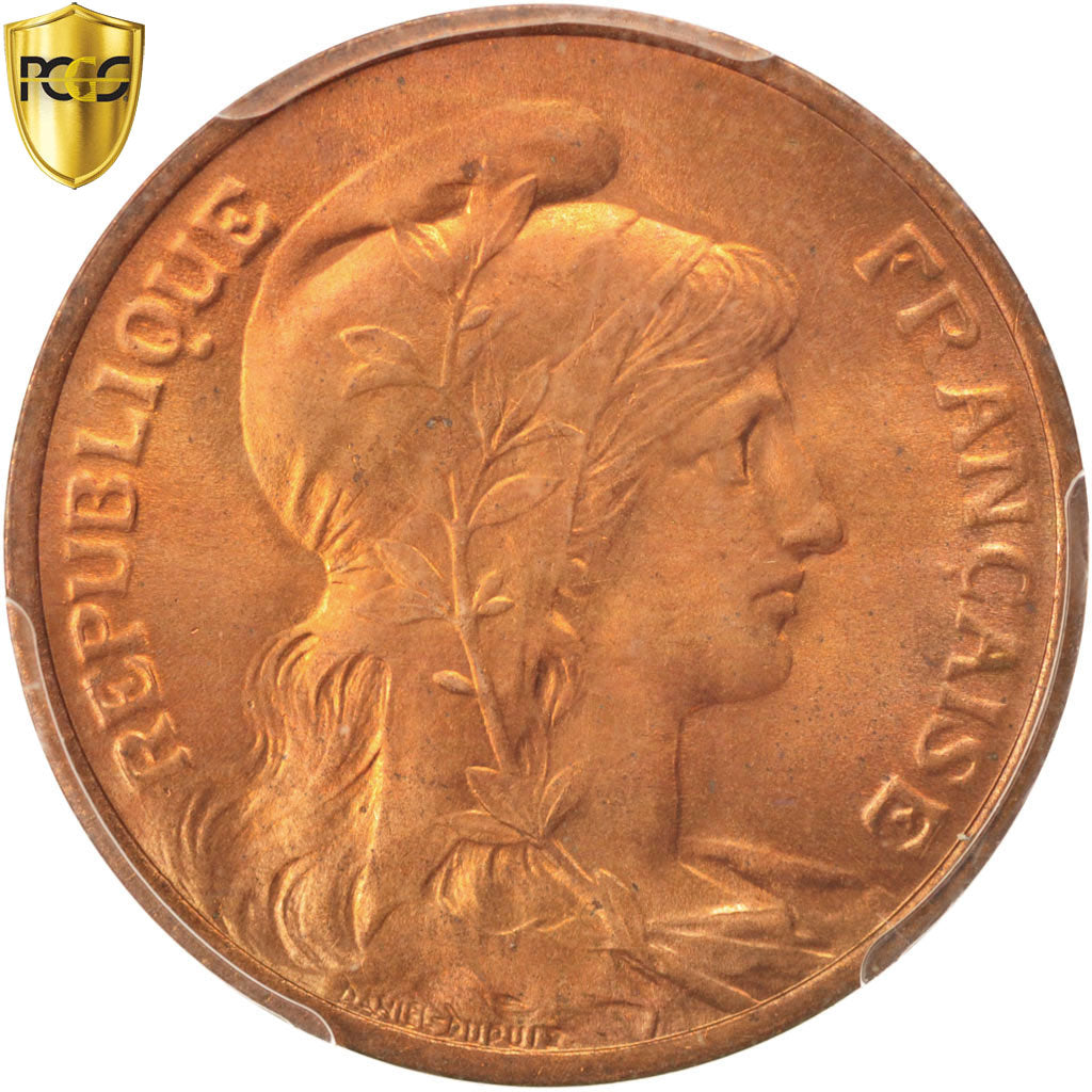 France, Dupuis, 5 Centimes, 1914, Paris, PCGS, MS66RD, MS(65-70), Bronze