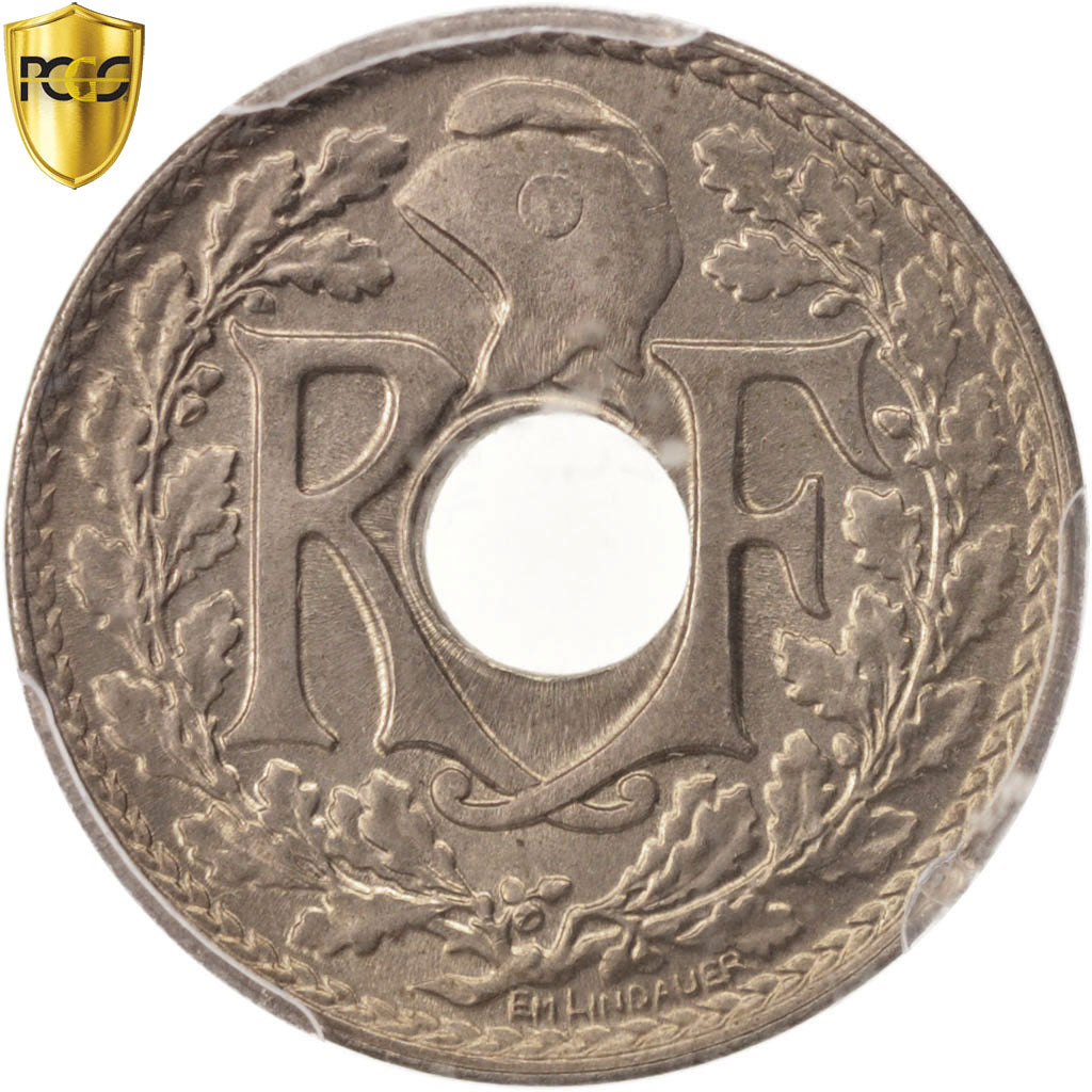 France, Lindauer, 5 Centimes, 1920, Paris, PCGS, MS66, MS(65-70), Copper-nickel