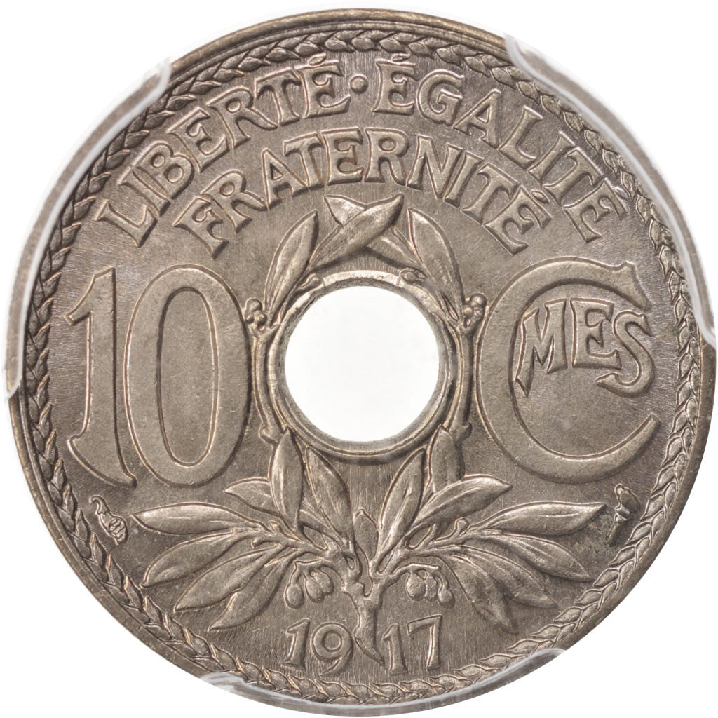 France, Lindauer, 10 Centimes, 1917, Paris, PCGS, MS67, MS(65-70)