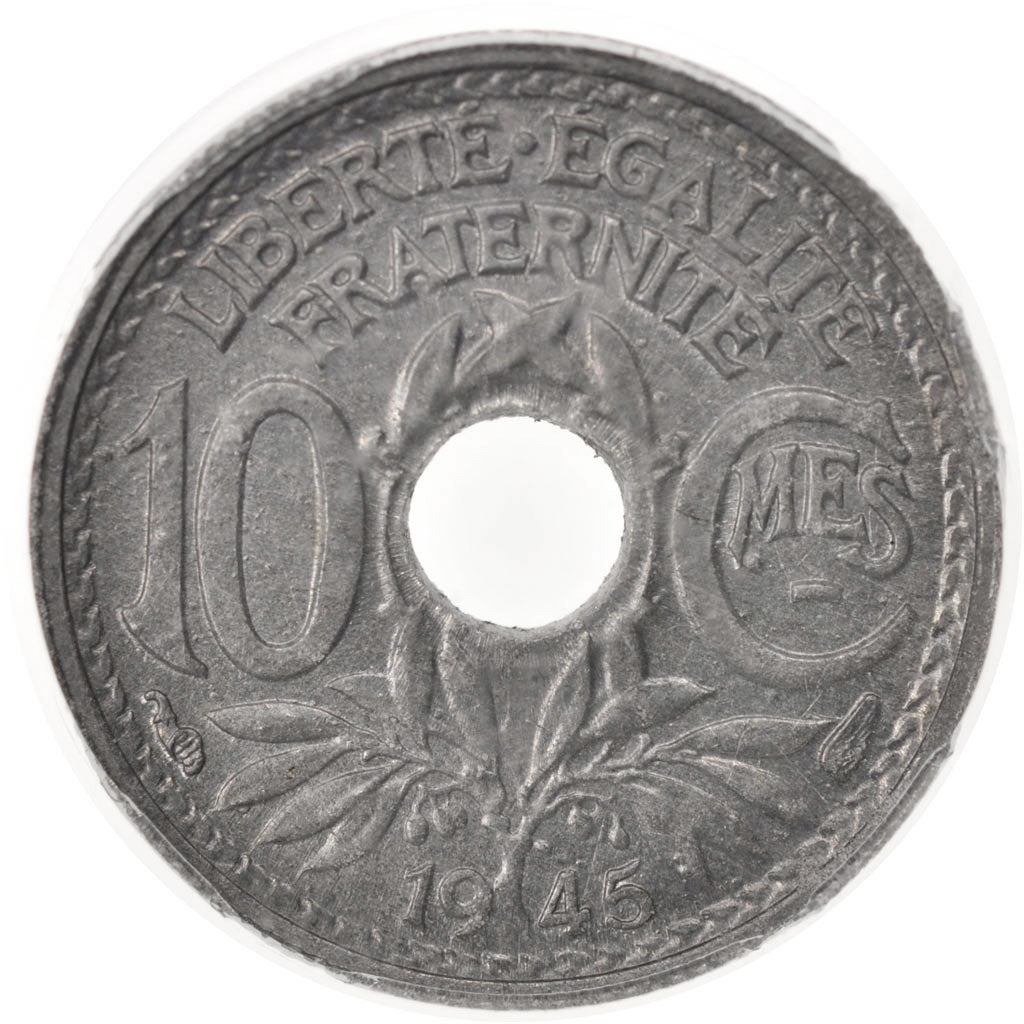 France, Lindauer, 10 Centimes, 1945, Paris, PCGS, MS65, MS(65-70), Zinc