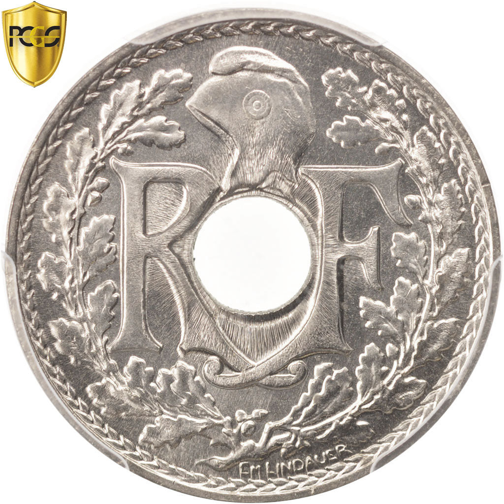 France, Lindauer, 25 Centimes, 1914, PCGS, MS66+, MS(65-70), Nickel, KM:867