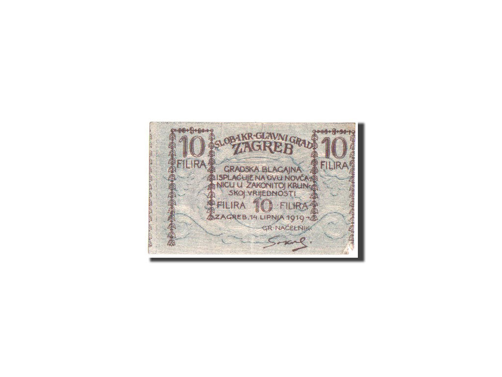 Banknote, Yugoslavia, 10 Filira, 1919, Undated, EF(40-45)